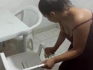 Talking to my wife while she cleans, I ask for a blowjob and it ends comically. 😄