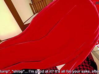 parasoul gives a public blowjob in skullgirls hentai