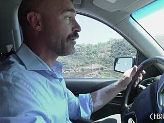 Sexy petite 18+ maid lily larimar is caught masturbating at work so her client gives her his hard cock