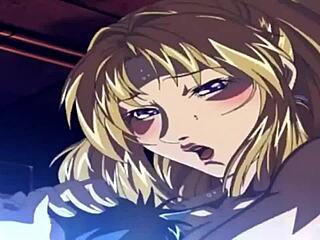 Blonde girl riding very rich teacher in hentai