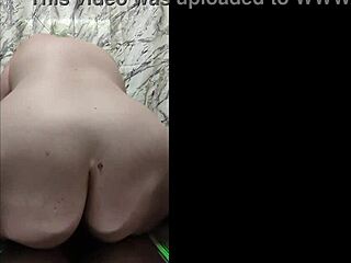 squirting bbw rides dildo in mirror for orgasm