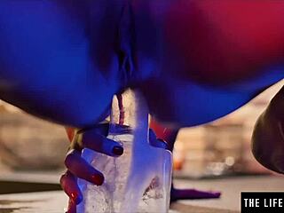 sexy asian babe masturbating at work with big tits