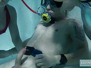 minnie manga and eduard and marcie dive into a steamy threesome in the pool