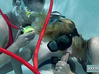 minnie manga and eduard and marcie dive into a steamy threesome in the pool