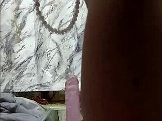 squirting bbw rides dildo in mirror for orgasm