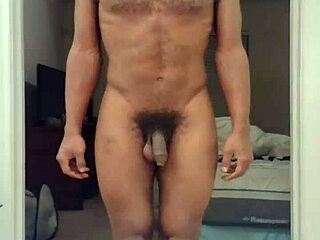 Working On Thigh And Calf Muscles At The Gym Bar