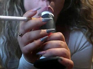 Hey babe, practicing blowjob on dildo while smoking makes me feel so good