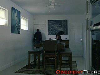 bound teen 18+ in intense session with maledom