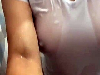 latina babe playing in the bathroom part 2