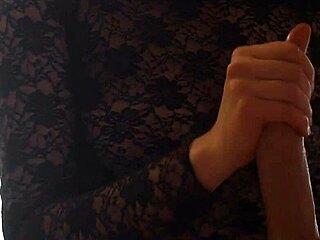 Anna gives a teasing handjob to orgasm