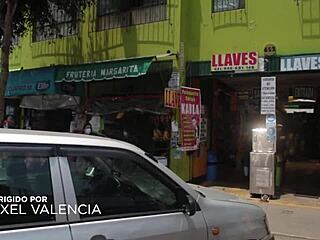 Katy, a beautiful Venezuelan, sells her fruit but gets subdued by a Peruvian man.