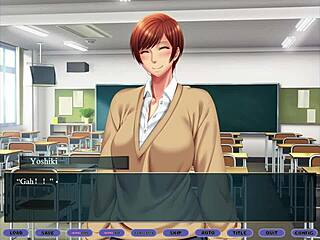 i'm squeezing the milf's tits in this hentai game