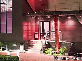 Punk alien babe swallows thick cum after intense facial