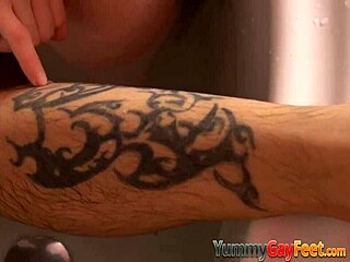 Wow! Kinky gay stud jerking off with wild passion!