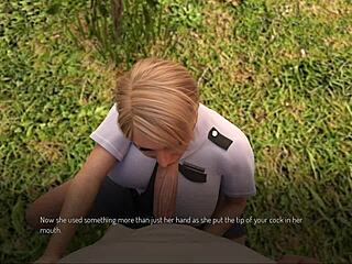 Police MILF Sucks Cock In Public For College Babe 😏