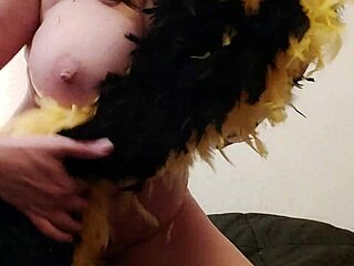 Laly Prin masturbates with her big natural tits