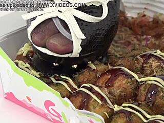 Beautiful legs crushing food in an amazing display of strength.