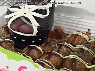 Beautiful legs crushing food in an amazing display of strength.