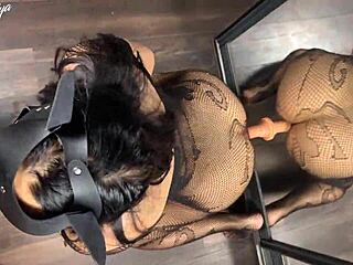 Angelya G, a Beauty with Big Tits, Sucks Near the Mirror, Fucks with a Dildo and a Guy's Cock