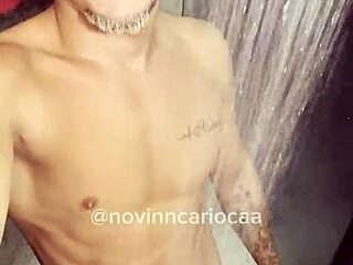 Brazilian Twink Strips Naked On Red