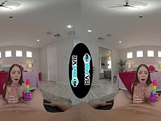 Cute redhead teen creampied by big cock in vr