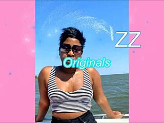 Ebony Babe Masturbates and Pisses on Her Banana