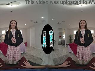 Cute redhead teen creampied by big cock in vr