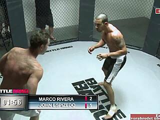 brunette teen with pierced tits gets huge cumshot on boobs in hardcore fight