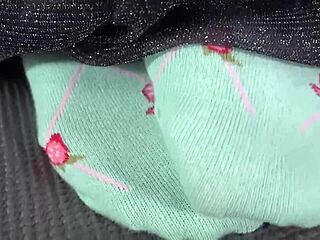 restrained woman tickles feet sole