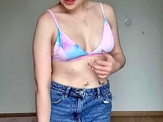 Look At This Beautiful Brunette Chained In Bondage Lingerie. Want To See More?