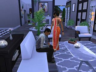 Horny mother-in-law fucks son behind husband's back.