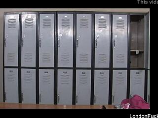 london keyes steams up shower with wild sex.