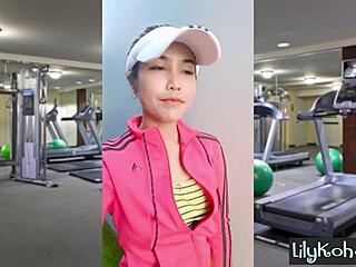 Petite asian teen lily koh enjoys solo play for viewers