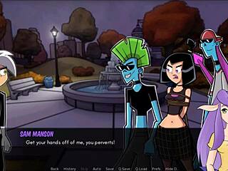 danny phantom goth babe gives epic blowjob in game.