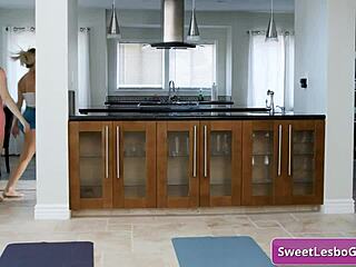 Wow! Blonde busty lesbians Lilly Bell and Jazlyn Ray get kinky!