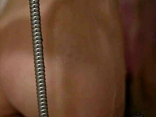 Can this juicy beauty reach orgasm with dildo in bathroom anal masturbation?