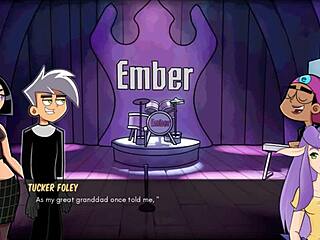 danny phantom goth babe gives epic blowjob in game.