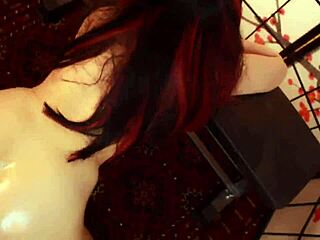 Cowgirl rides to huge creampie, loving the throbbing