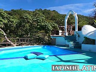 Cereza rodriguez fucked at pool by old man