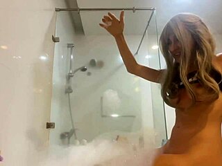 Blonde Teen Jerks Off And Cums In Bathroom!