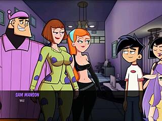 danny phantom goth babe gives epic blowjob in game.