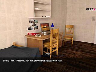 Aby Rewards Alex With Handjob And Blowjob