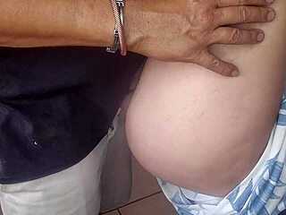 Intense Quickie Fuck In The Kitchen With Brunette Amateur, Close-Up Pussy Action