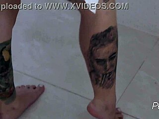 Kyra cums hard in shower