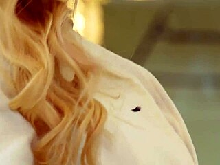 American blonde babe Jessa Rhodes rides in cowgirl position, experiencing multiple orgasms during intense double penetration fucking.