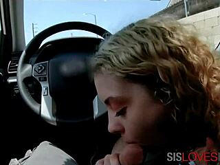 Oh wow, skinny step sister Allie Addison gets her pussy slammed!