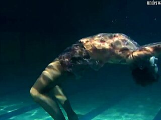 Lozhkova wears see-through shorts in the pool