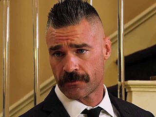 American blonde babe Jessa Rhodes rides in cowgirl position, experiencing multiple orgasms during intense double penetration fucking.