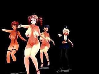 Four girls with big tits dancing evoke strong emotions