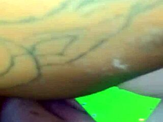 Resaboo's Pussy Creams in Green Neom Thongs from Rough Fucking